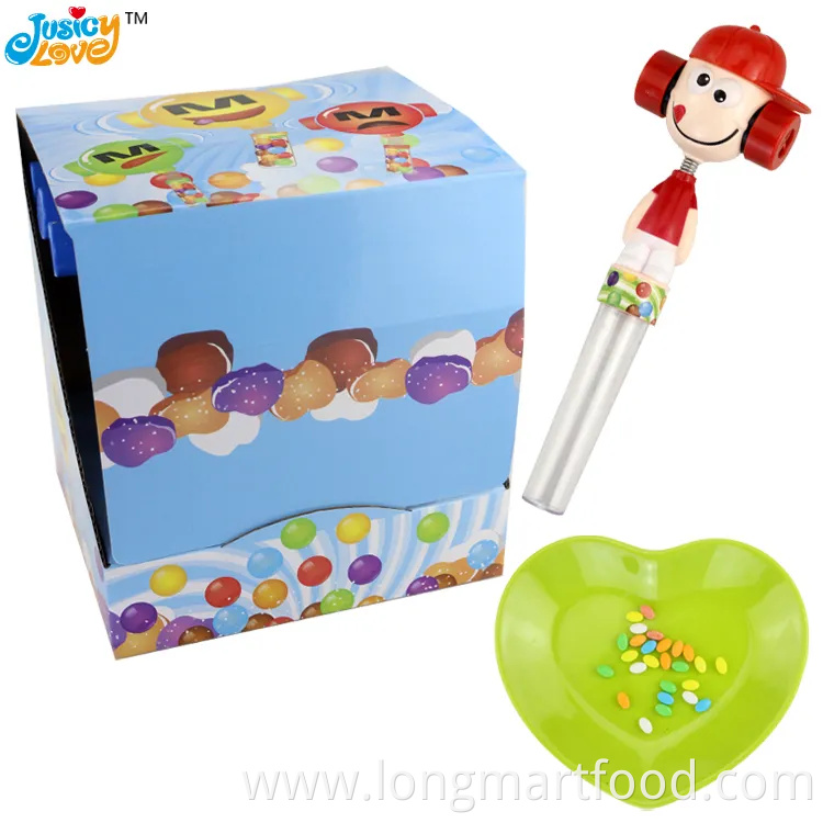 Hot Selling Plastic Funny Shake Head Clown Toy Sweet Candy